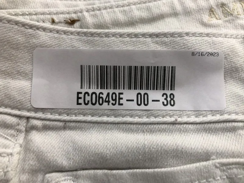 American Eagle Shorts Women 8 White Jean Shorts Denim Stretch Pocket Lightweight