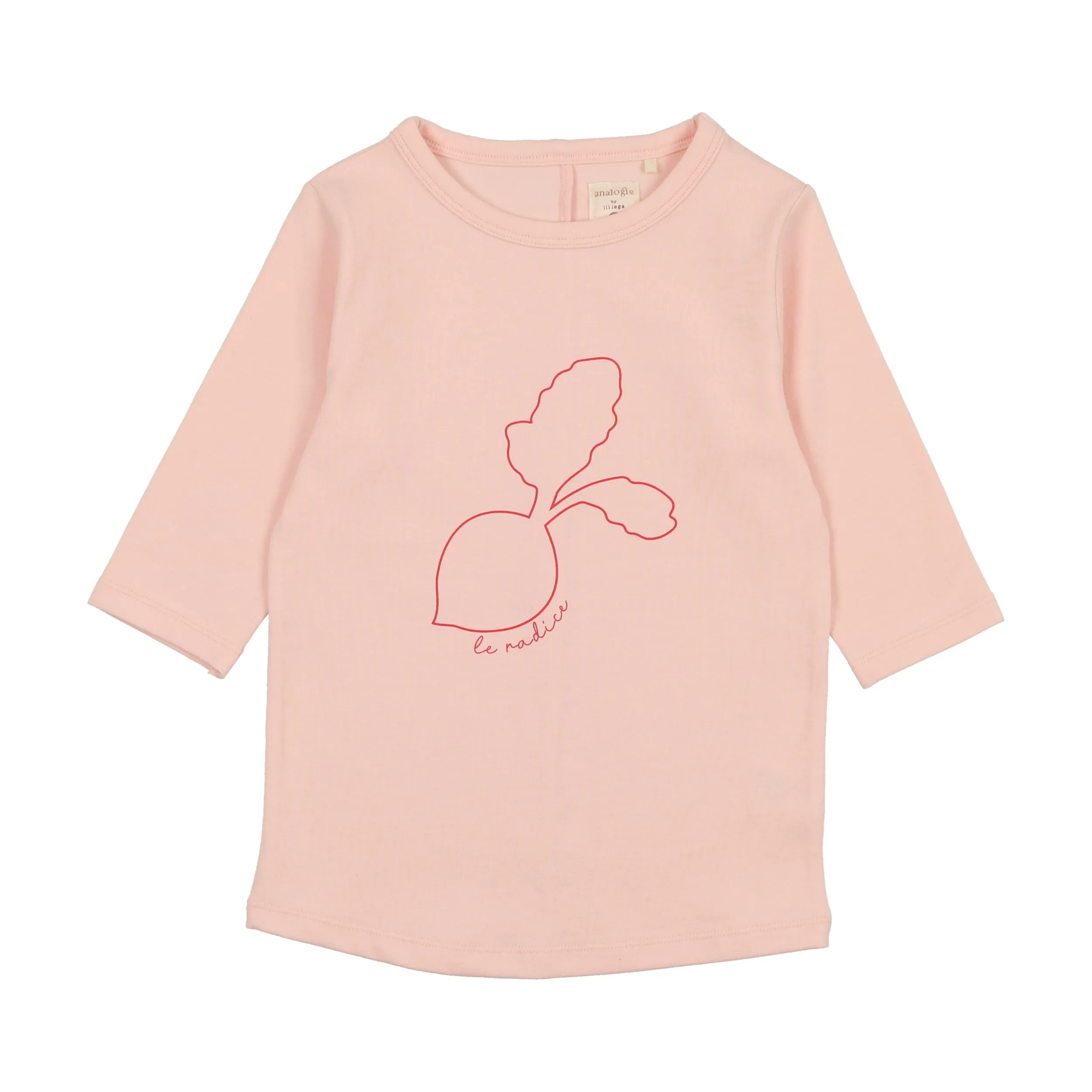 Analogie Radish T-Shirt Three Quarter Sleeve - Pink