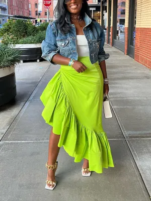 Asymmetrical Ruffle Skirts