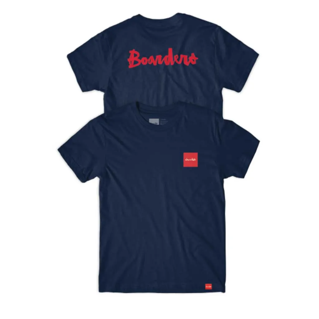 Boarders x Chocolate Choc Square Chunk T-shirt - Navy