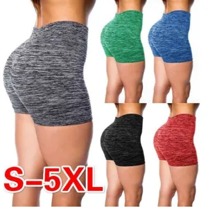 Candy Color Yoga-Workout-Exercise-Shorts Cotton