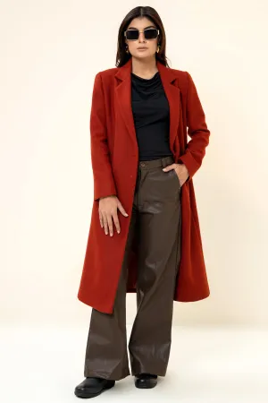 Chloe long coat Rust Red