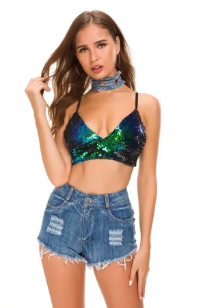 Distressed Denim Shorts