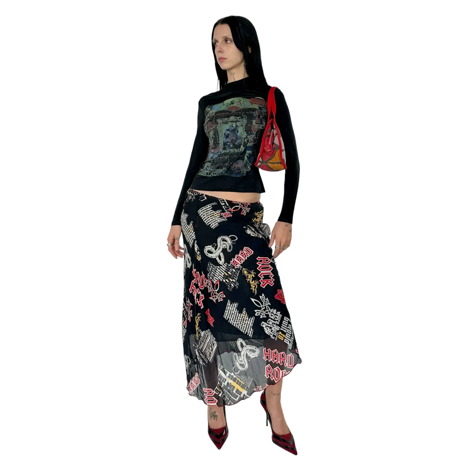 French Vintage Midi Skirt (XS)