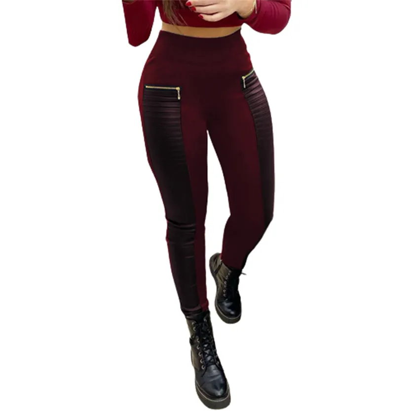 Funki Buys | Pants | Women Fashion PU Leather Pencil Pant