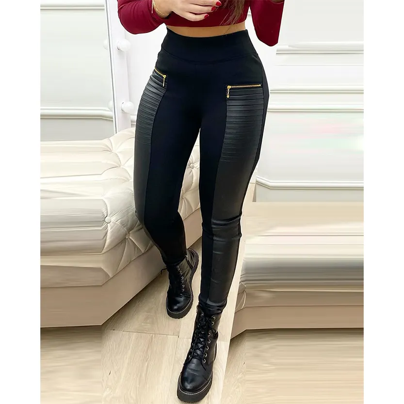 Funki Buys | Pants | Women Fashion PU Leather Pencil Pant