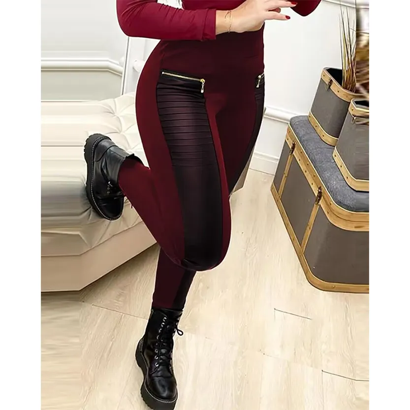 Funki Buys | Pants | Women Fashion PU Leather Pencil Pant