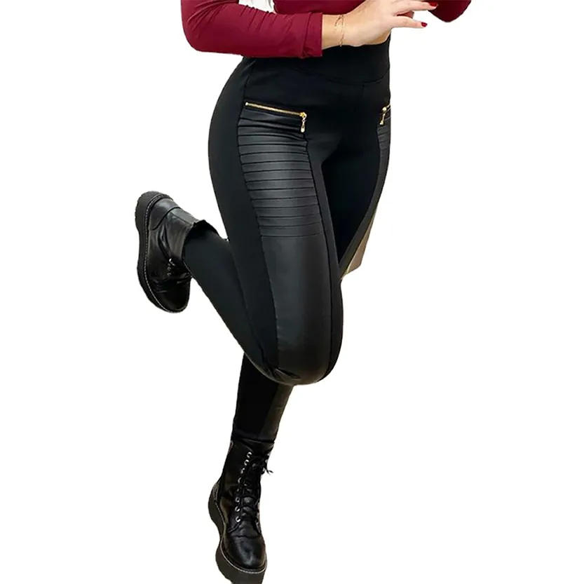 Funki Buys | Pants | Women Fashion PU Leather Pencil Pant