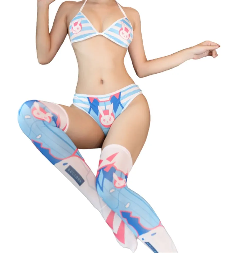 Gamer Bunny Bikini & Stocking Set