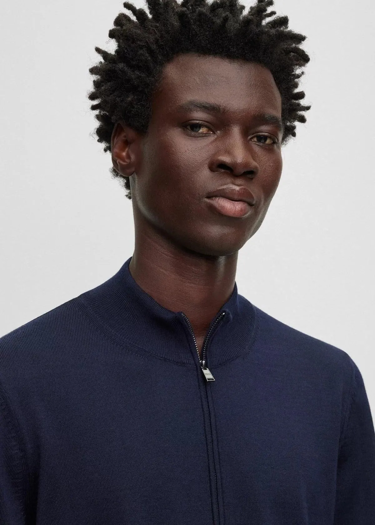 Gilet BOSS marine en laine