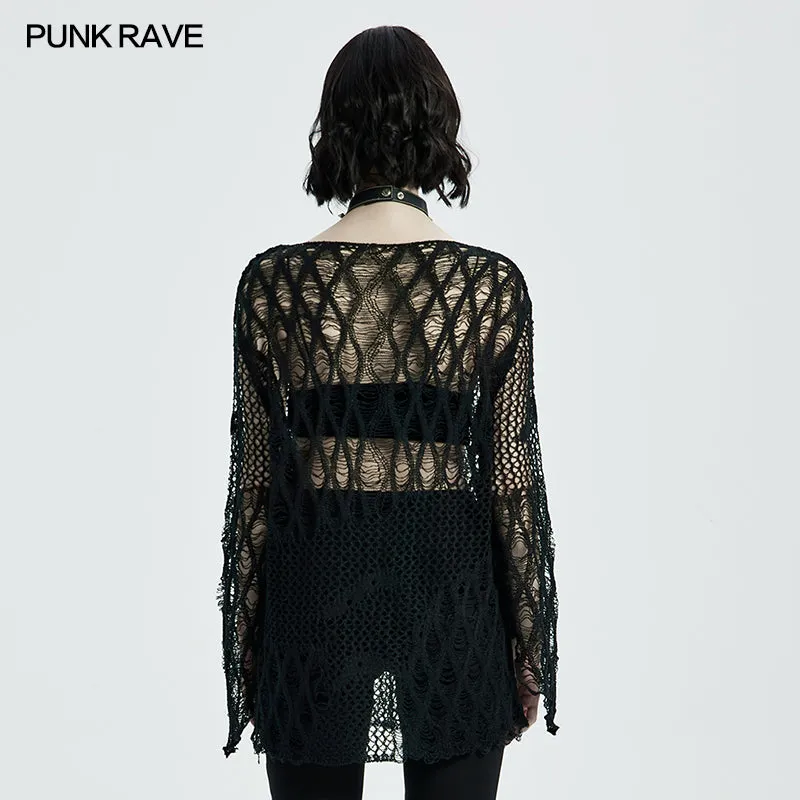 Irregular hollow sweaters