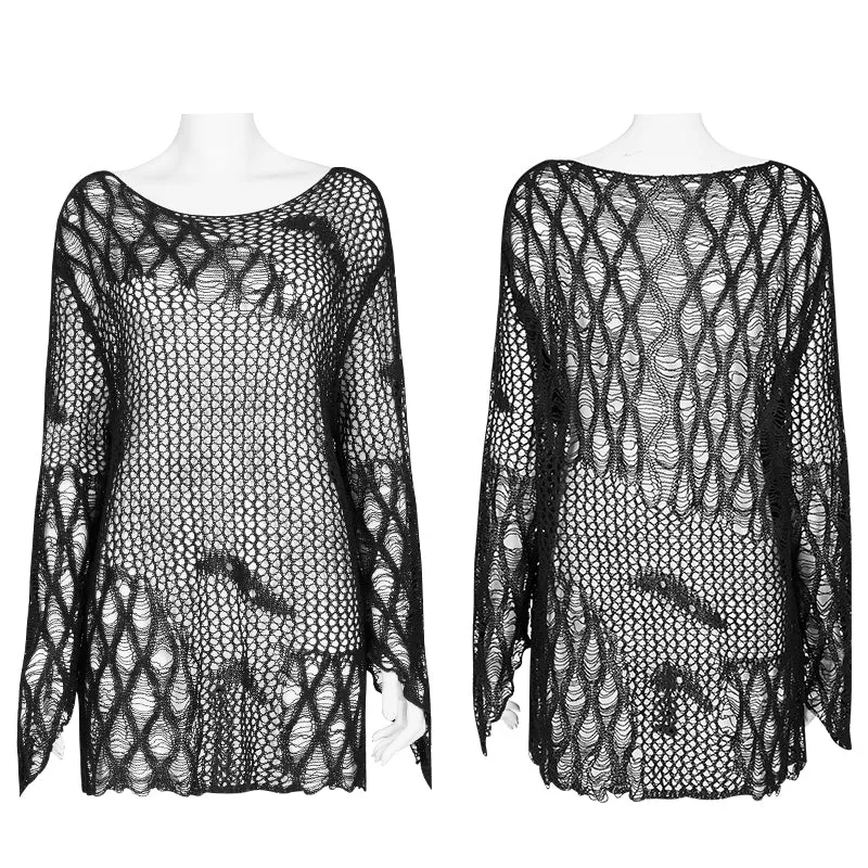 Irregular hollow sweaters