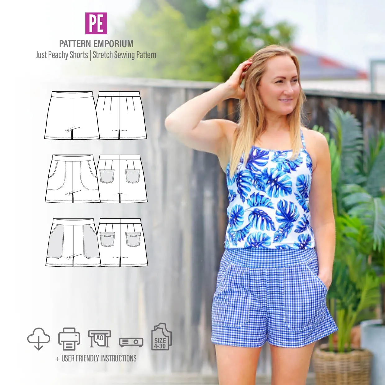 Just Peachy | Stretch Shorts Sewing Pattern