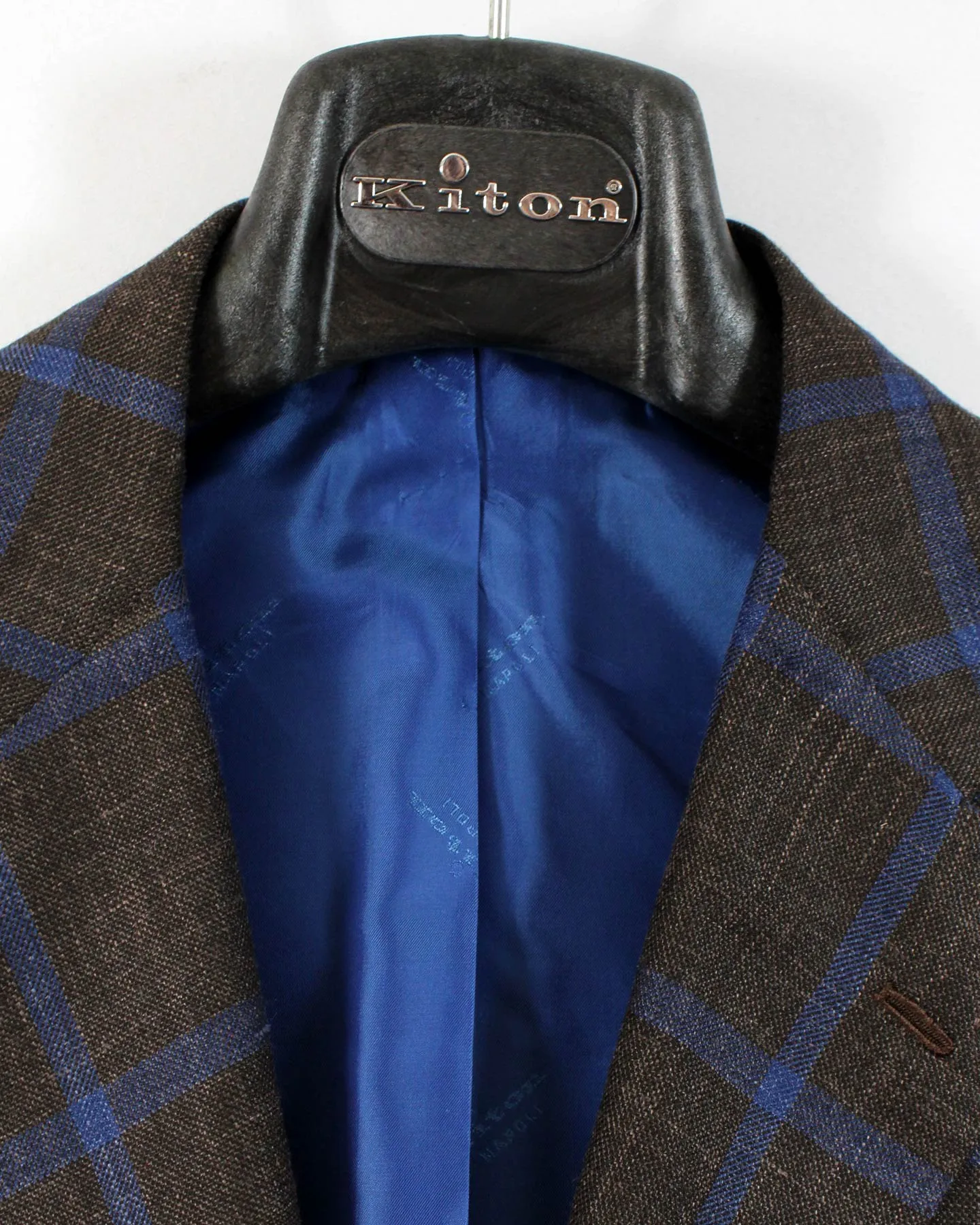 Kiton Sport Coat Brown Windowpane Design EU 48/ US 38 R SALE
