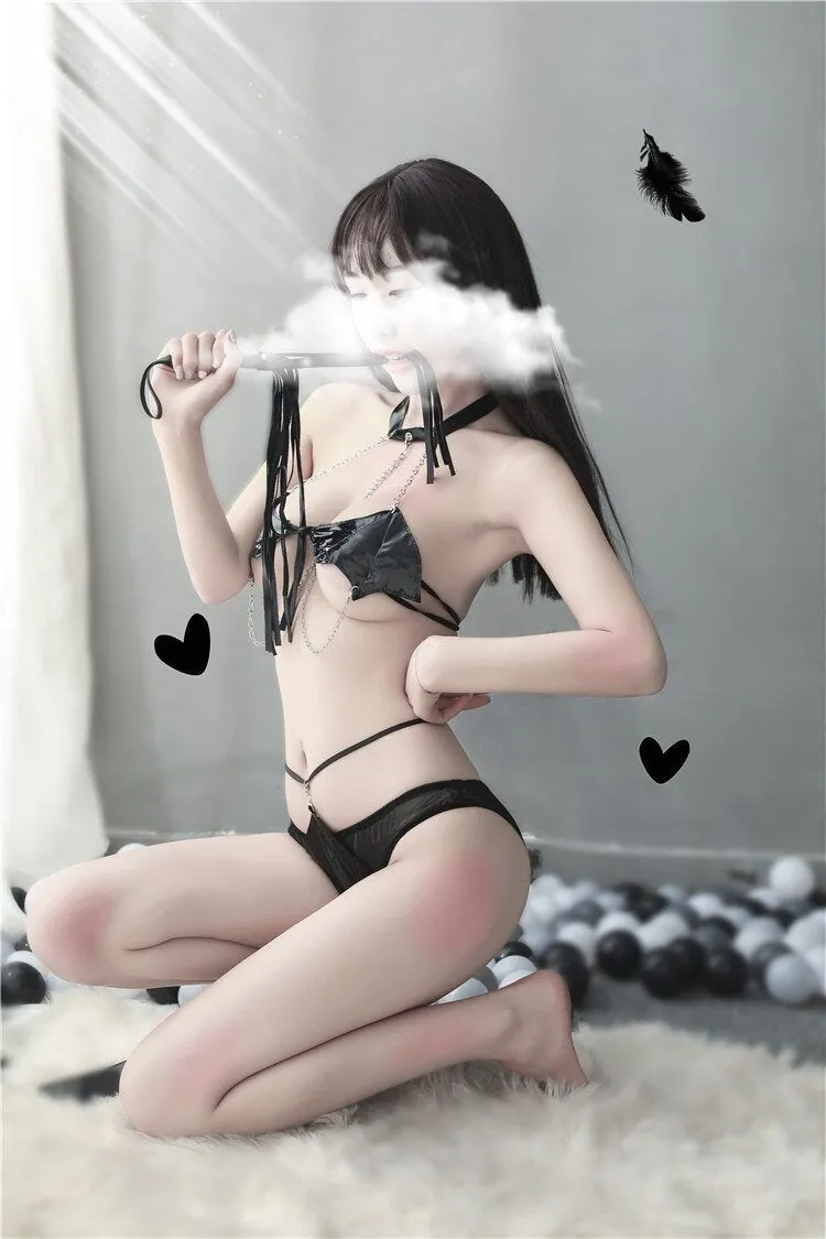 Latex Devil Lingerie Set