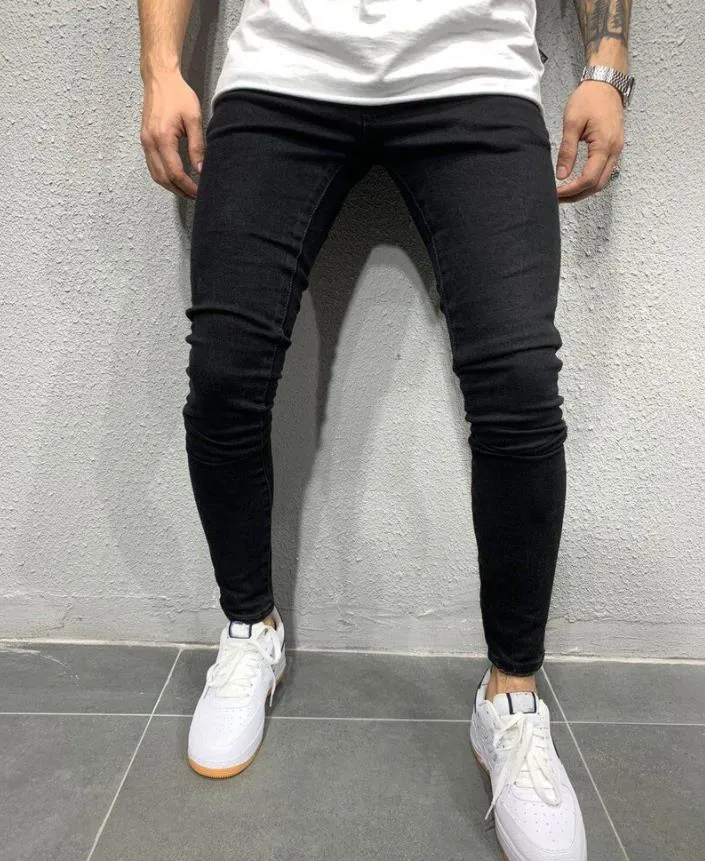 Men's Fashion Street Style Ripped Skinny Jeans