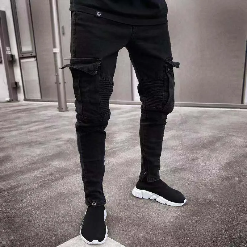 Men's Fashion Street Style Ripped Skinny Jeans