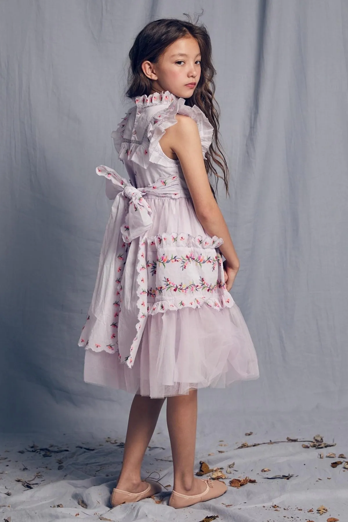 Nellystella Julianna Girls Dress - Thistle