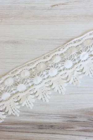 Off White 3" Wide Venice Lace Trim
