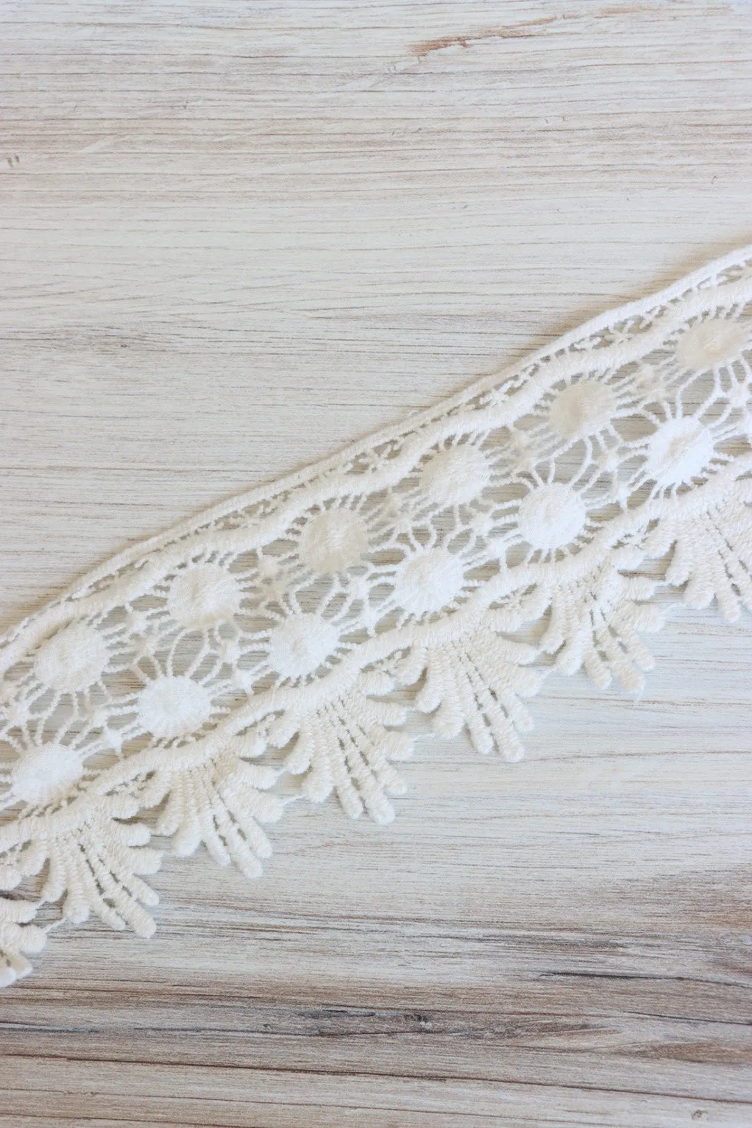 Off White 3" Wide Venice Lace Trim