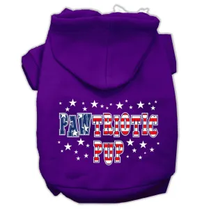 Pawtriotic Pup Screen Print Pet Hoodies Purple Size XXL (18)