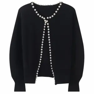 Pearls Black Sweaters