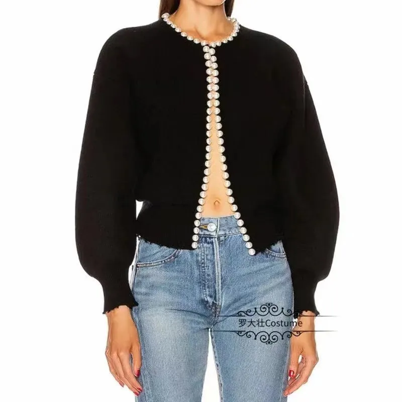 Pearls Black Sweaters