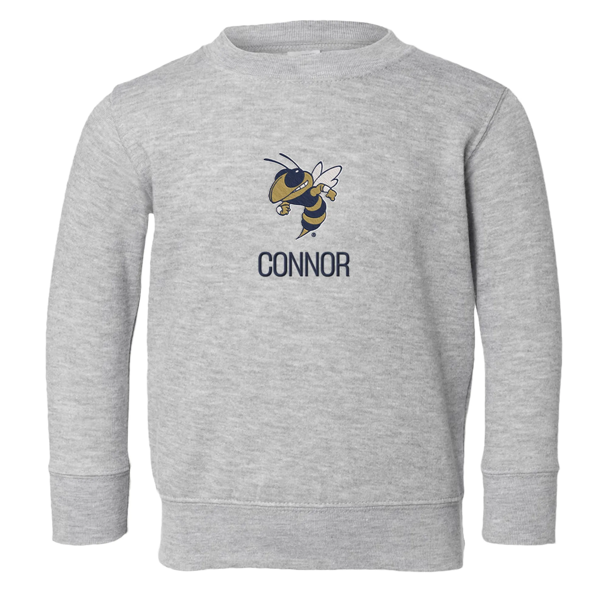 Personalized Georgia Tech Yellow Jackets Buzz Toddler Crewneck Sweatshirt