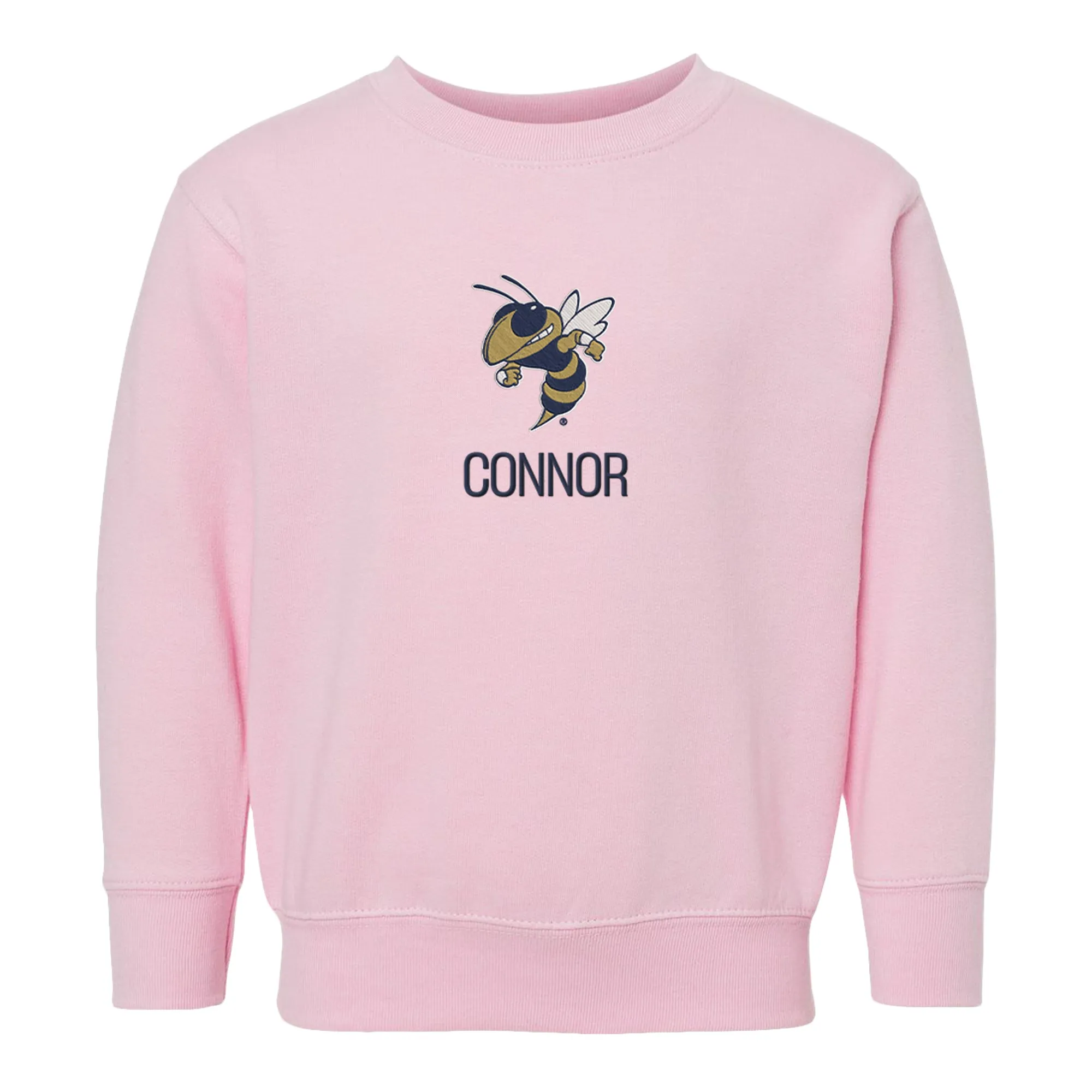 Personalized Georgia Tech Yellow Jackets Buzz Toddler Crewneck Sweatshirt