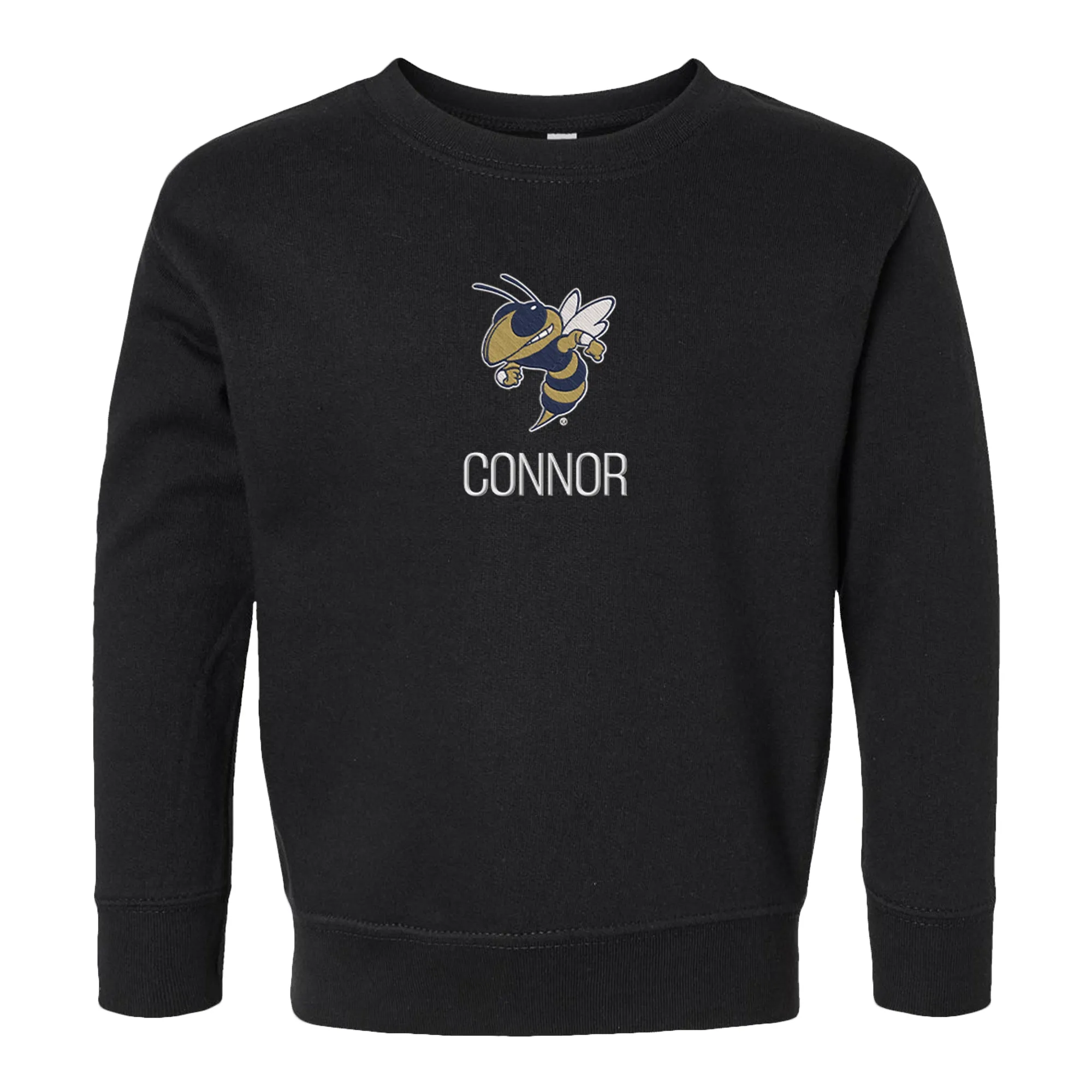 Personalized Georgia Tech Yellow Jackets Buzz Toddler Crewneck Sweatshirt