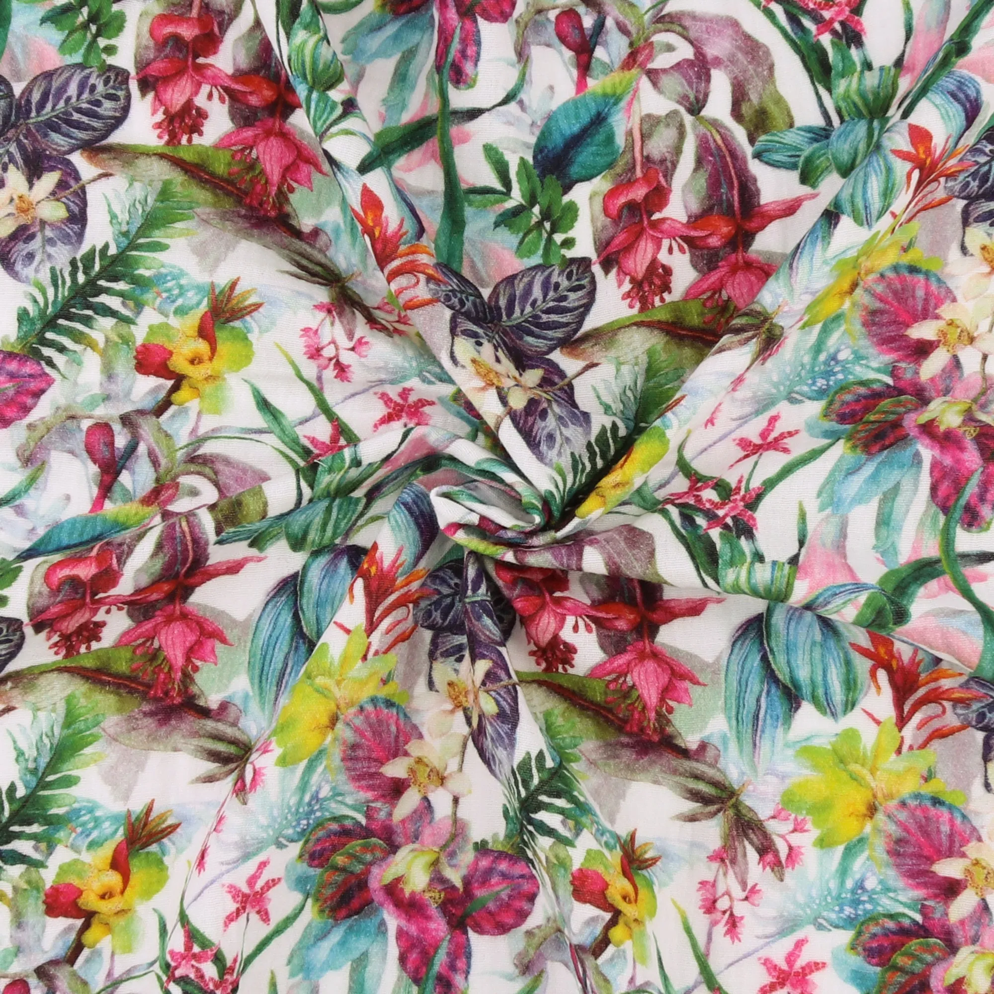 Printed Gauze - PANSY 006 - Red