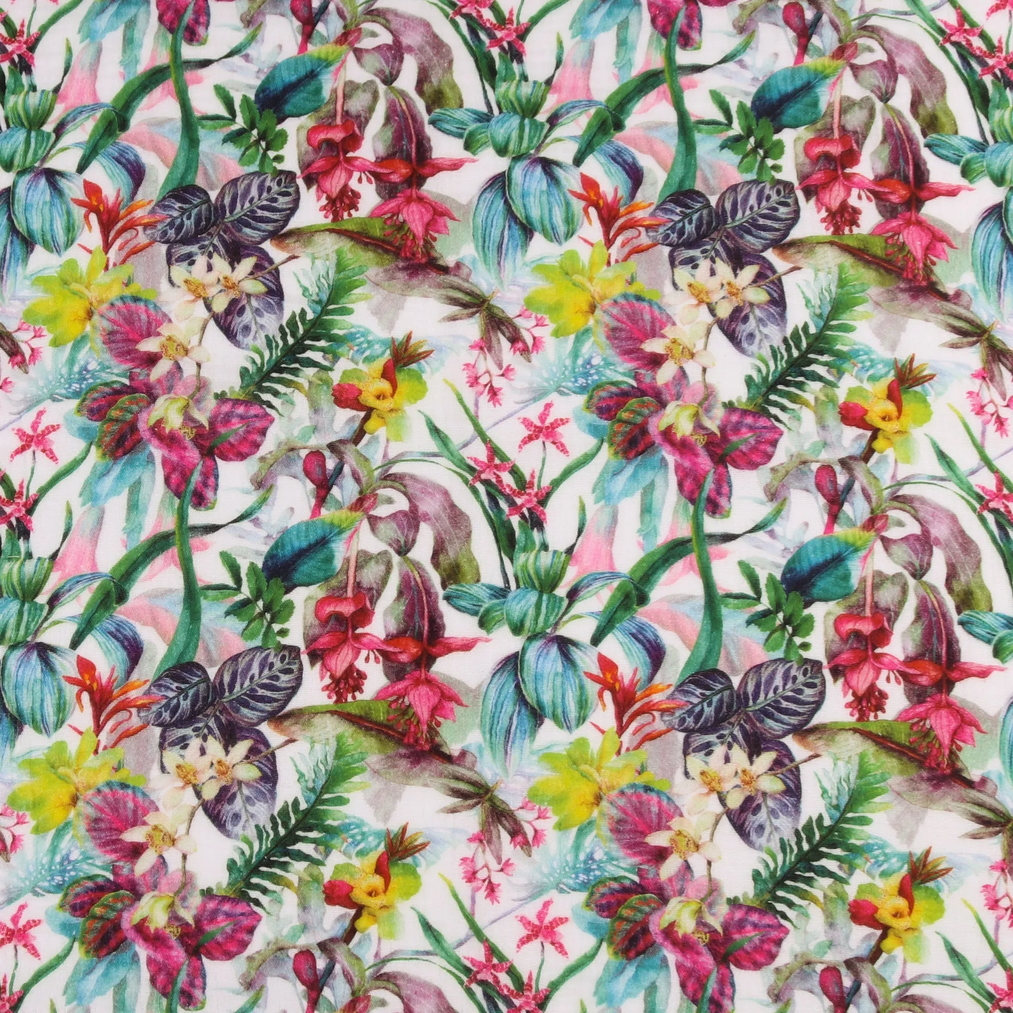 Printed Gauze - PANSY 006 - Red