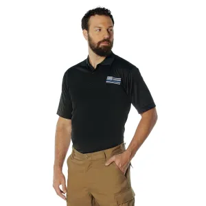[Public Safety] Moisture Wicking Thin Blue Line Polo T-Shirts