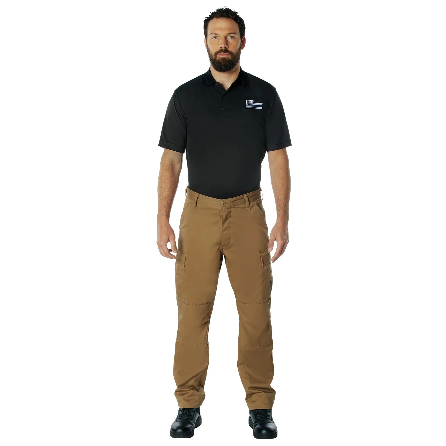 [Public Safety] Moisture Wicking Thin Blue Line Polo T-Shirts