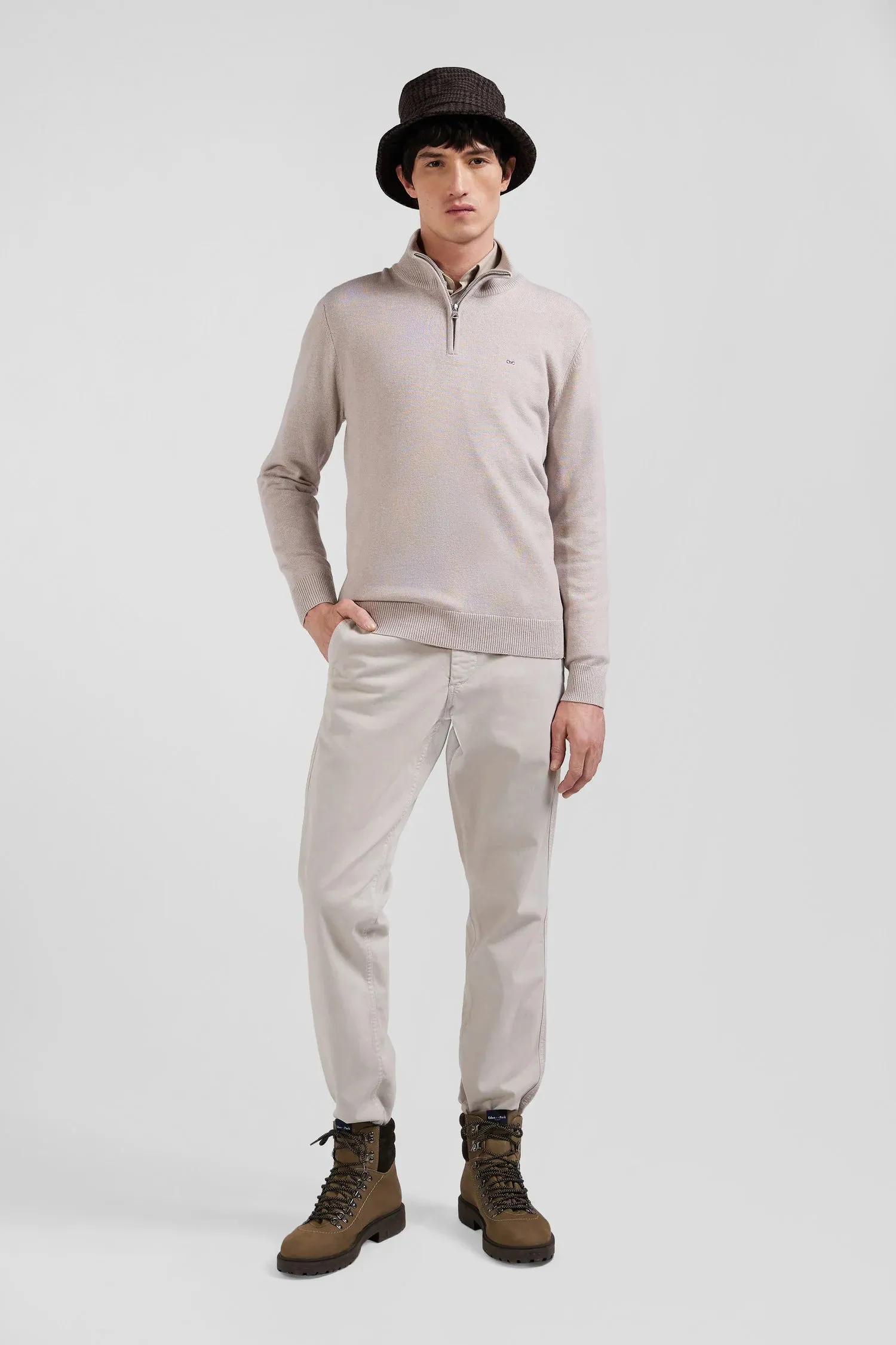 Pull camionneur Eden Park beige