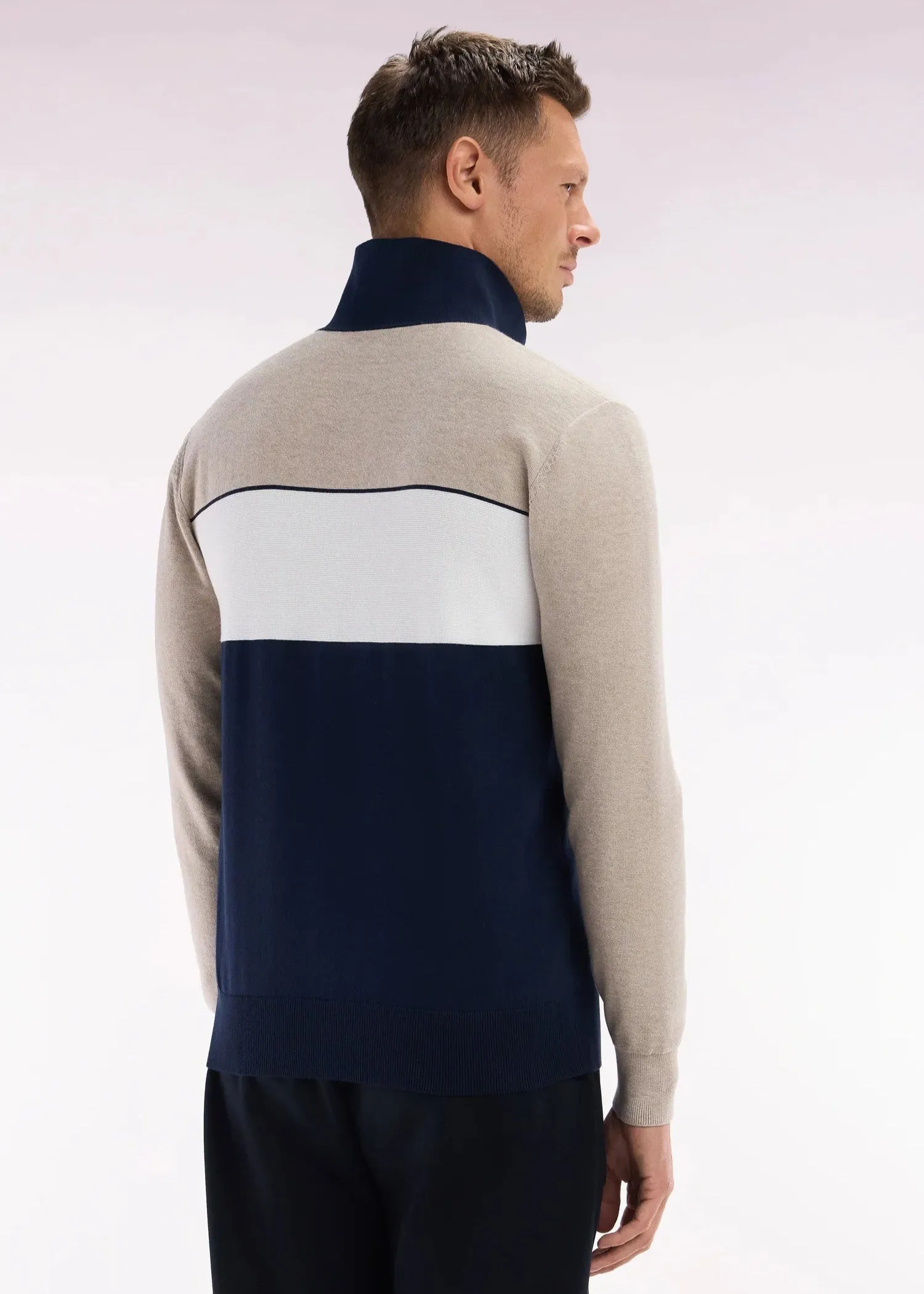 Pull col polo Eden Park beige