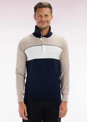 Pull col polo Eden Park beige