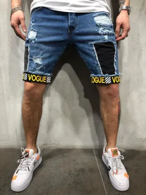Ripped&Repaired Jean Shorts