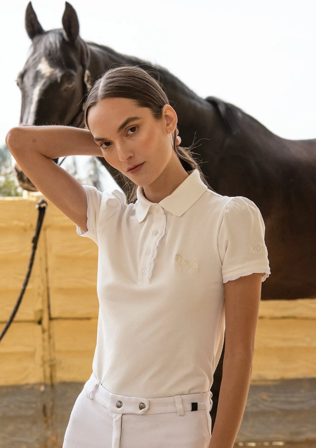Rönner Nova Cotton Polo-Shirt Short Sleeve | White