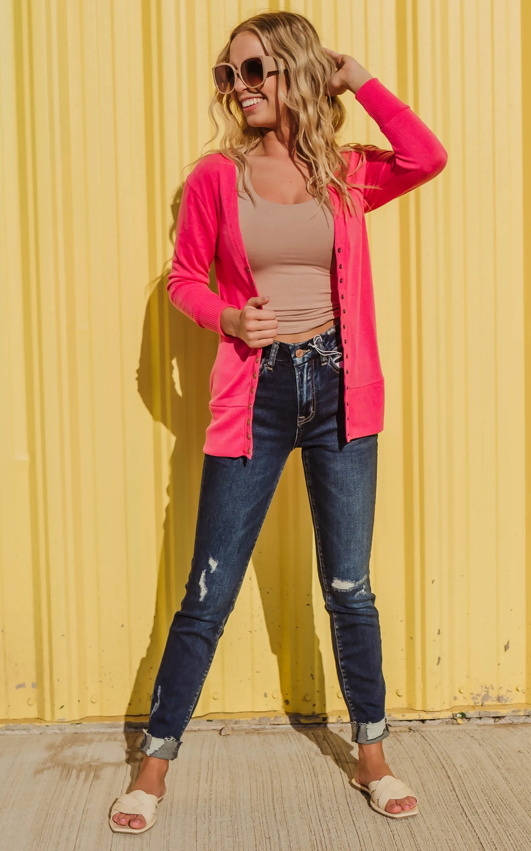 Sara's Steals & Deals 3/4 Snap Front Cardigan