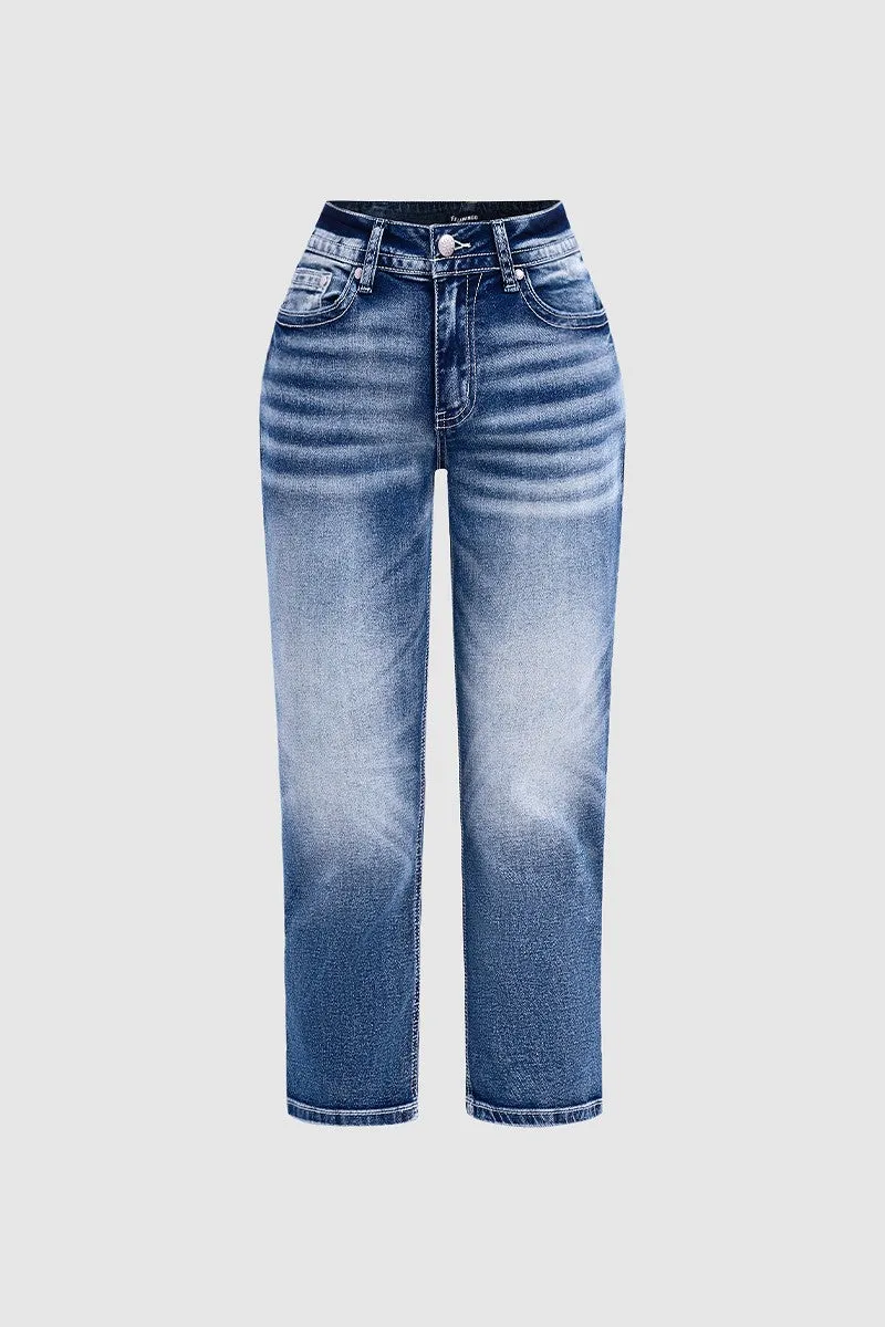 Sienna Mid Waist Capri Jeans