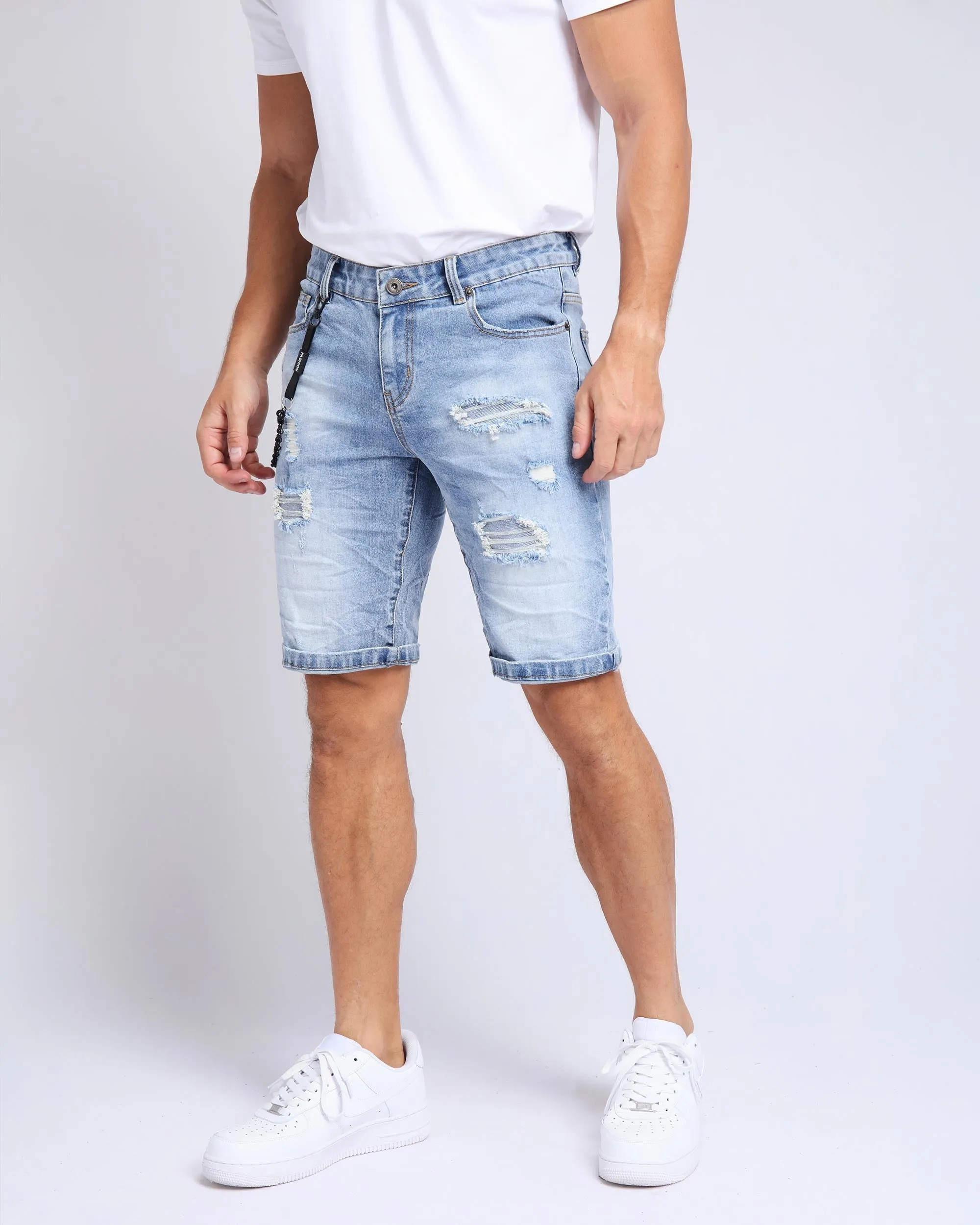 Summer Casual Washed Blue Jeans Shorts-Mexico Local Delivery