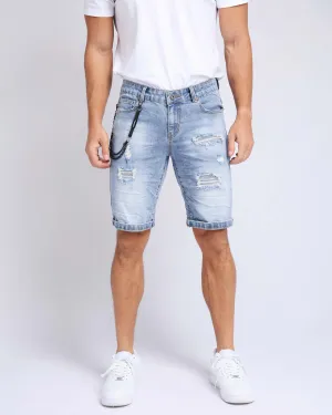 Summer Casual Washed Blue Jeans Shorts-Mexico Local Delivery