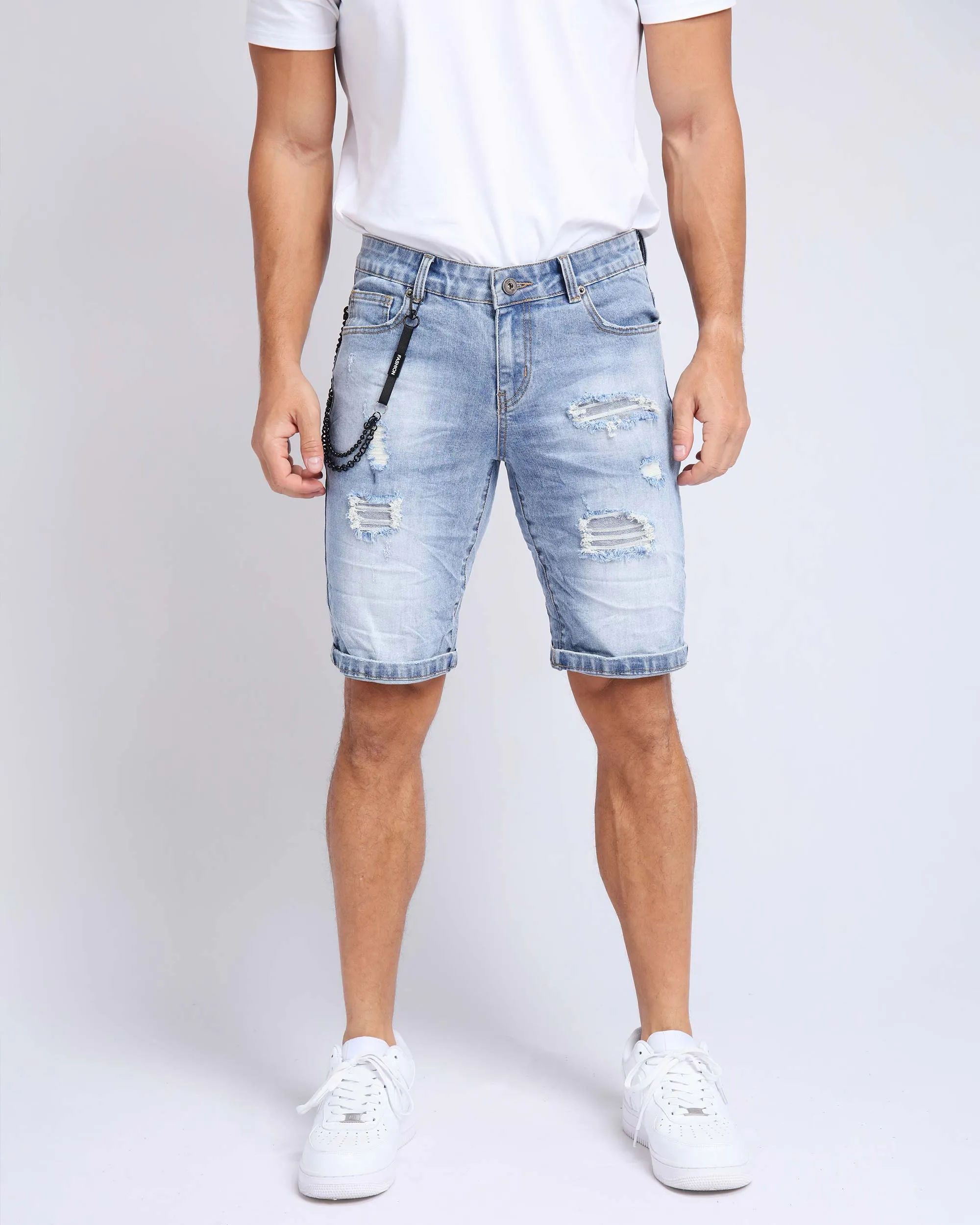 Summer Casual Washed Blue Jeans Shorts-Mexico Local Delivery