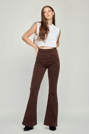 Sydney Flare Pants-Brown