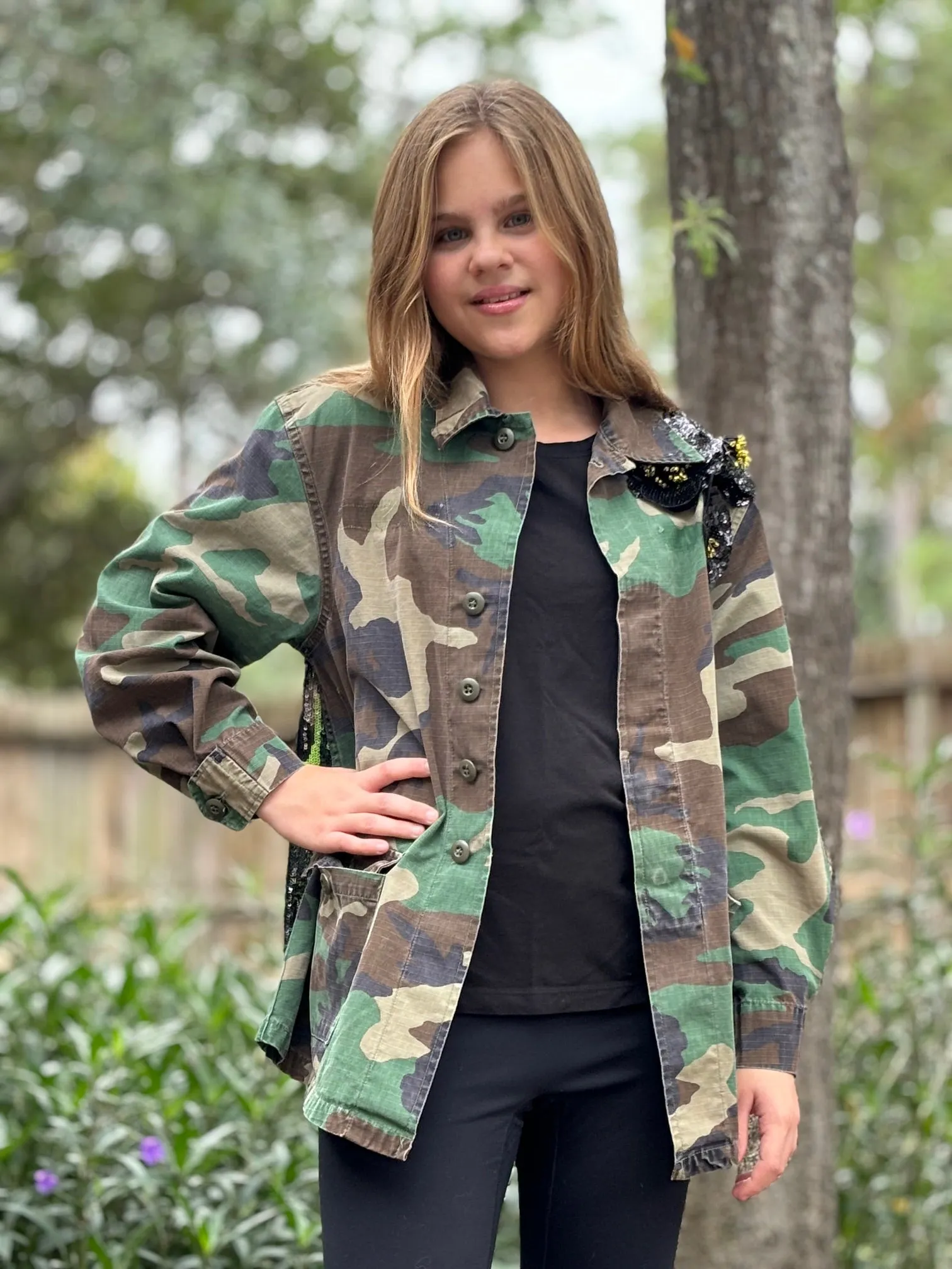 Vintage Camo Jacket - Black Green Gold
