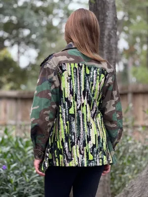 Vintage Camo Jacket - Black Green Gold