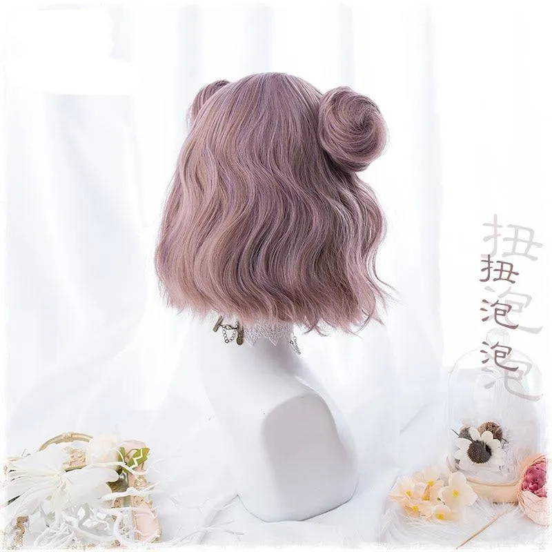 Wavy Bob With Buns Wig