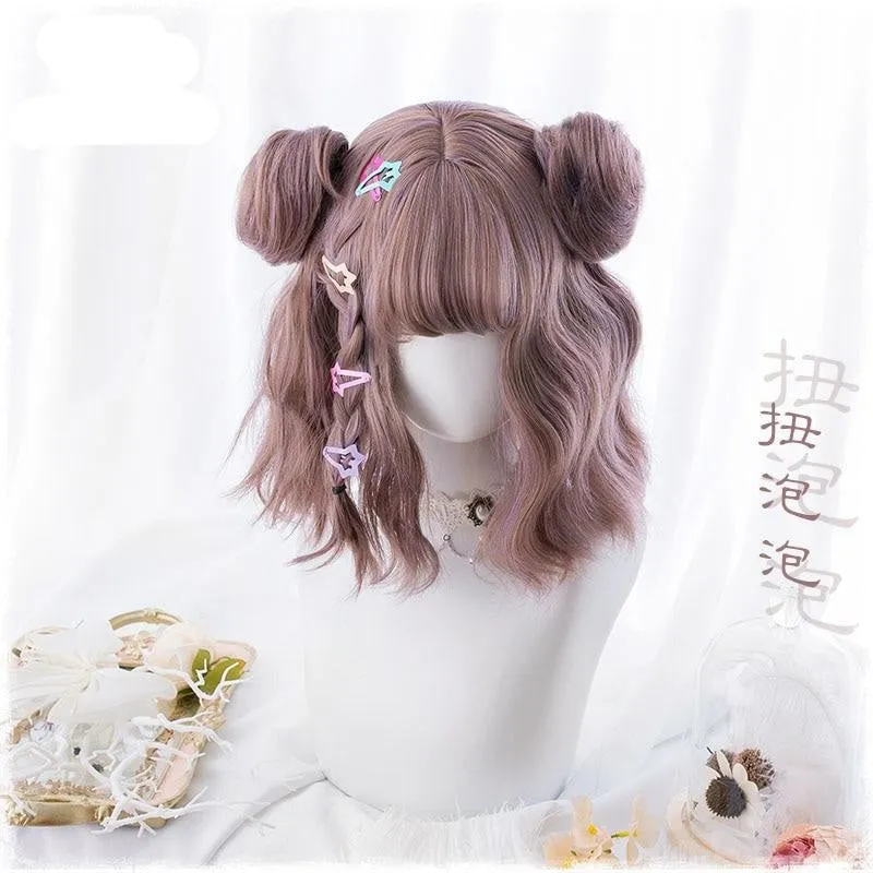 Wavy Bob With Buns Wig