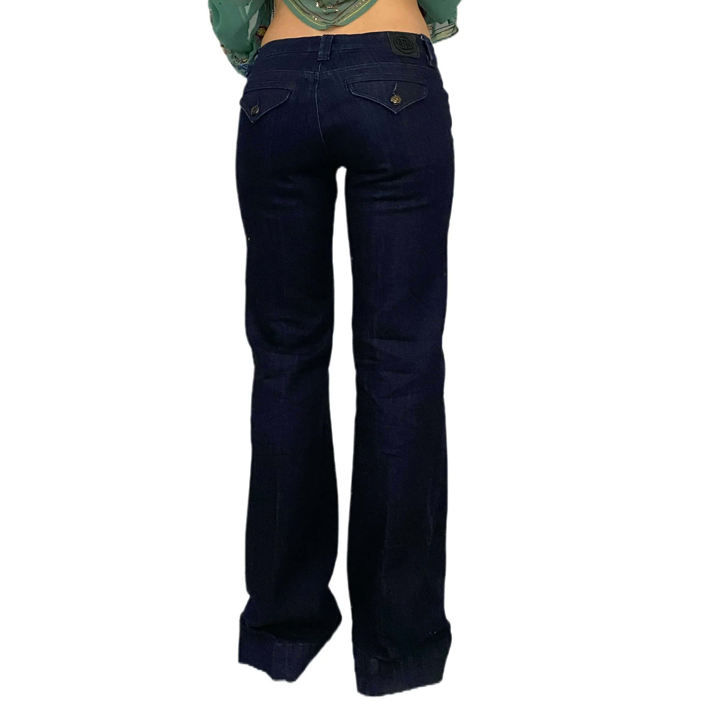 Wide Leg Denim Flares (S)
